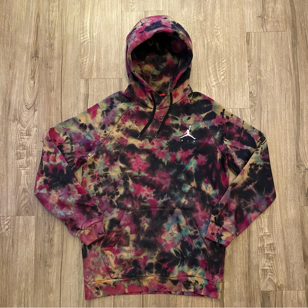 😈NEW😈 CUSTOM AIR JORDAN TIE DYE MEN’S HOODIE - Picture 2 of 8